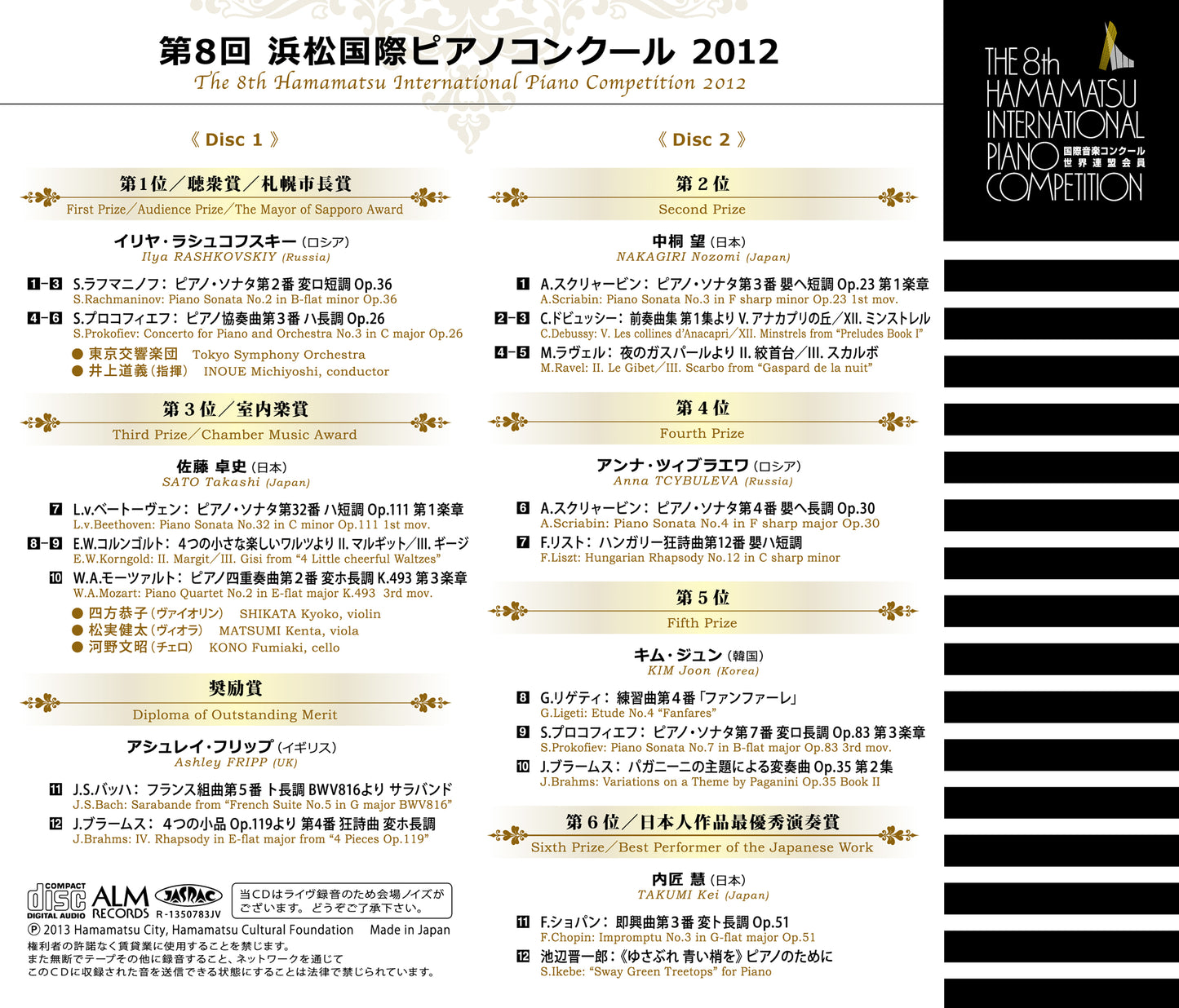 第8回浜松国際ピアノコンクール2012